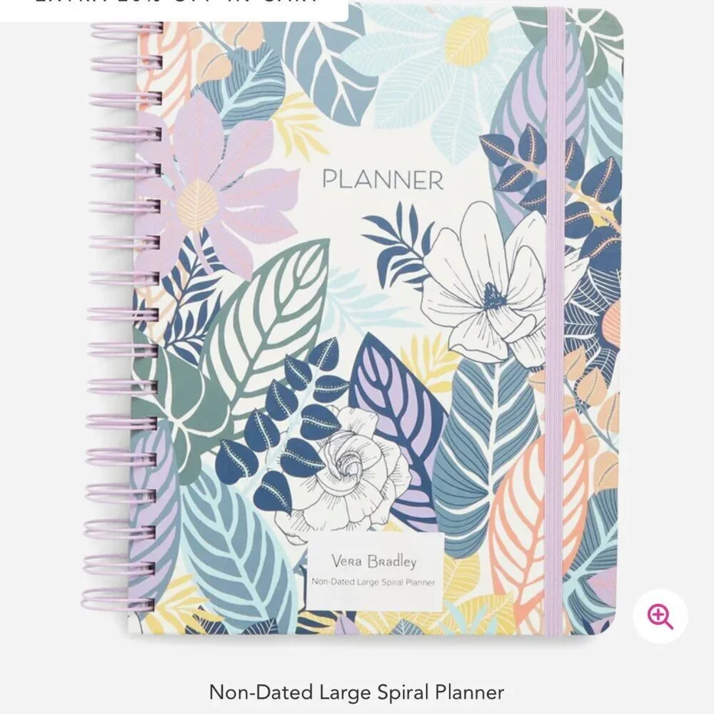 Vera Bradley Planner Palm Floral NWT